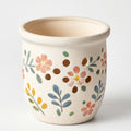Hand-Painted Floral Ceramic Orchid Planter