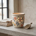 Hand-Painted Floral Ceramic Orchid Planter